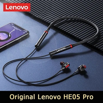Оригинальные Беспроводные Наушники Lenovo HE05 Pro TWS Bluetooth 5,0 Спортивные Наушники с Шумоподавлением на Шее, Водонепроницаемый Микрофон