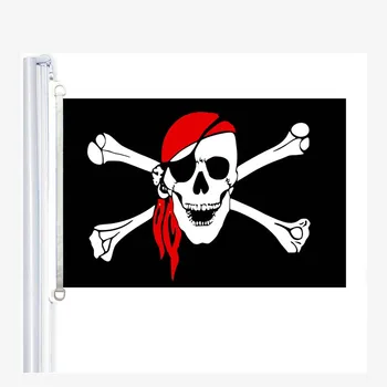 Пиратская бандана Laurent Drapeau Пиратский флаг для клипарта, 90*150 см, 100% полиэстер, баннер, Цифровая печать