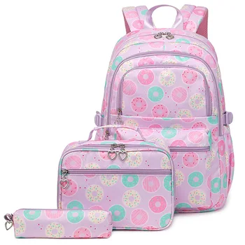 Подростковые школьные сумки для девочек, Рюкзаки, детская школьная сумка с принтом, сумка для начальной школы, Детский рюкзак, Набор Mochila Infantil