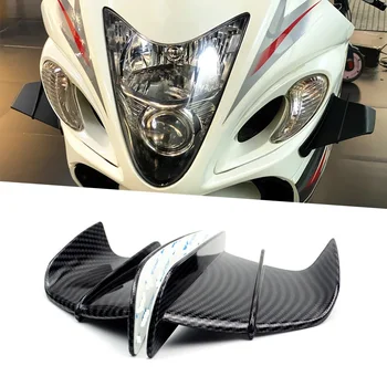 Подходит для Kawasaki Yamaha R1R6 Honda CBR Suzuki Гоночный мотоцикл Из углеродного волокна с Боковым ветром, Модификация мотоцикла с летающим Крылом