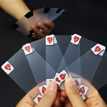 Прозрачный Пластиковый Водонепроницаемый Покер, Новинка, Игральные карты для покера