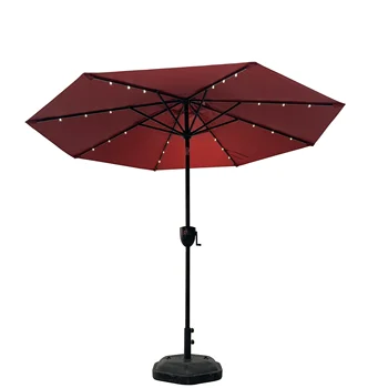 Ресторанный зонтик для патио, балкон, Солнечный светодиодный зонт