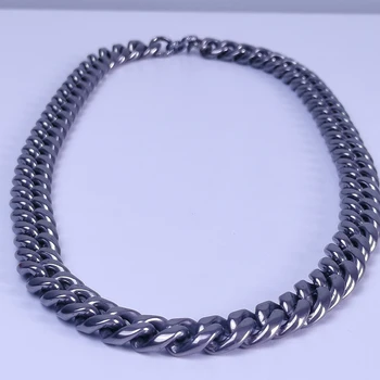 Роскошное ожерелье из чистого титана 3,5 мм, 7,0 мм и 14 мм для стильных мужчин и женщин