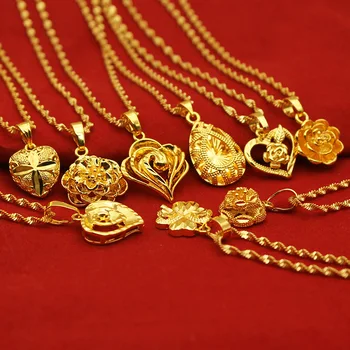 Роскошное ожерелье с подвеской из искусственного золота, Омедненное золото 24K, Цепочка для ключиц, Африканское Эфиопское свадебное ожерелье, ювелирный подарок