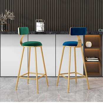 Скандинавский стул простой высокий барный стул Современные кованые стулья со спинкой INS light роскошный обеденный стул Мебель для дома