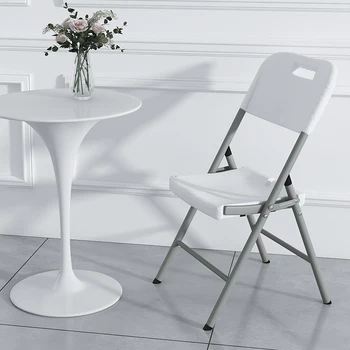 Складной стул из натурального дерева бытовой офисный обеденный стул стул для отдыха портативный стул с пластиковой спинкой простой настольный стул