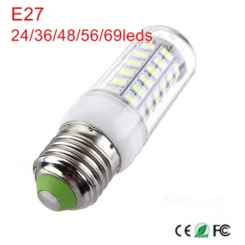 Супер Яркий E27 AC220V 230 В 240 В светодиодный Кукурузный Светильник 24 36 48 56 69 светодиодный S 5730 лампада Светодиодный Прожектор Освещение 10 шт.