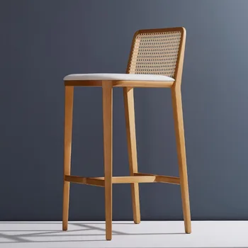 Товар может быть настроен по индивидуальному заказу.Новый барный стул из массива дерева в китайском стиле, дизайнерский креативный стульчик для кормления, стойка регистрации, барный стул