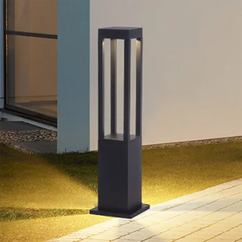 Уличный водонепроницаемый светодиодный светильник для сада и лужайки Мощностью 10 Вт, Современный алюминиевый светильник для столбов, Уличный светильник для ландшафта внутреннего двора виллы, светильник для газонных столбов