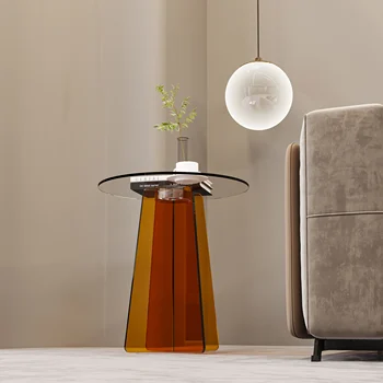 Чайный столик, гостиная, домашнее творчество, минималистичный современный скандинавский акриловый столик, спальня, маленький журнальный столик, диван,