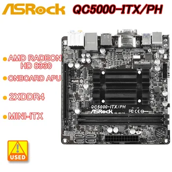 Четырехъядерный процессор APU ASRock QC5000-ITX/PH AMD FT3 Kabini A4-5000 2 x DDR3 16GB SATA 3 HDMI USB 3.1 Mini-ITX