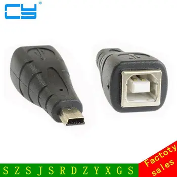 интерфейс принтера для передачи данных mini USB USB B 5Pin mini USB женский адаптер для сканера бокового порта