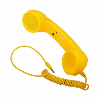 классическая телефонная трубка 3,5 мм в стиле ретро, Мини-микрофон, динамик, приемник телефонных звонков для Iphone, Samsung, Huawei, пять цветов по желанию