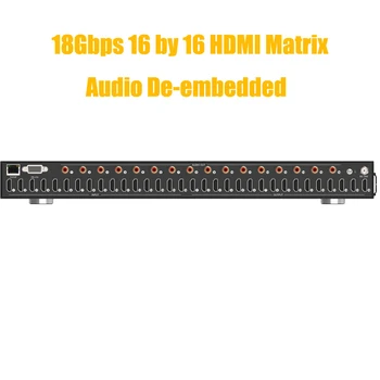 матрица 16x16 HDMI 2.0b (18 Гбит/с) 4K с масштабированием и дугой