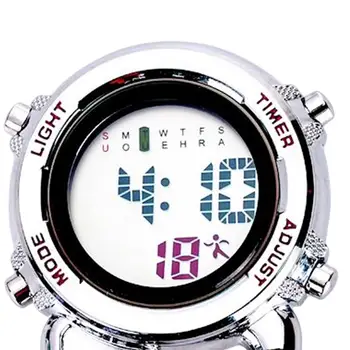 Многофункциональные цифровые часы с карабином, часы-брелок для мужчин и женщин, часы с белым циферблатом, клипсы для работы на открытом воздухе, домашние альпинисты