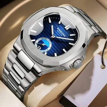 Модные часы Мужские Лучший бренд Класса Люкс, Водонепроницаемые Светящиеся наручные часы, Ретро Мужские Спортивные кварцевые часы с Датой